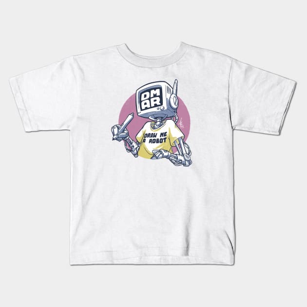 Draw me a robot Kids T-Shirt by MBGraphiX